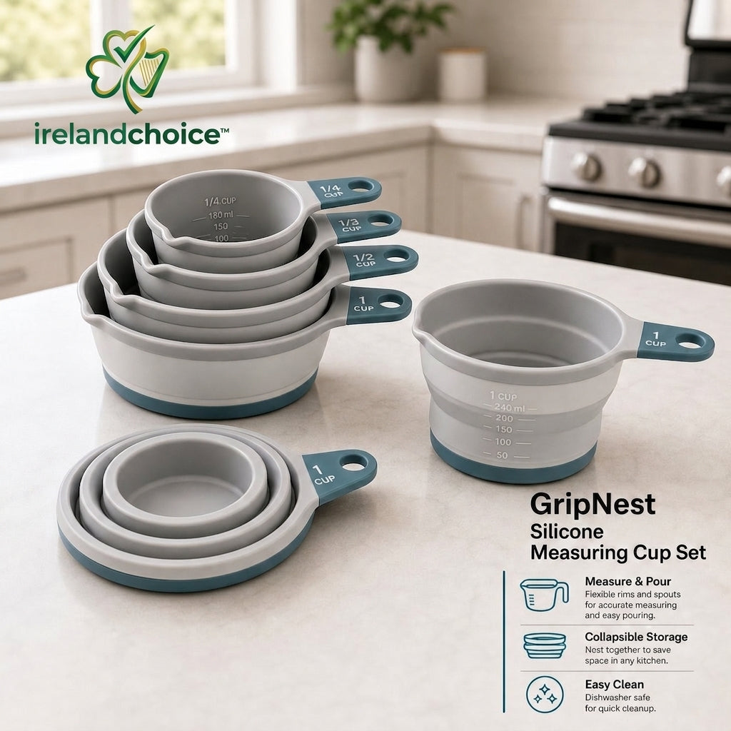 irelandchoice™ GripNest Silicone Measuring Cup Set