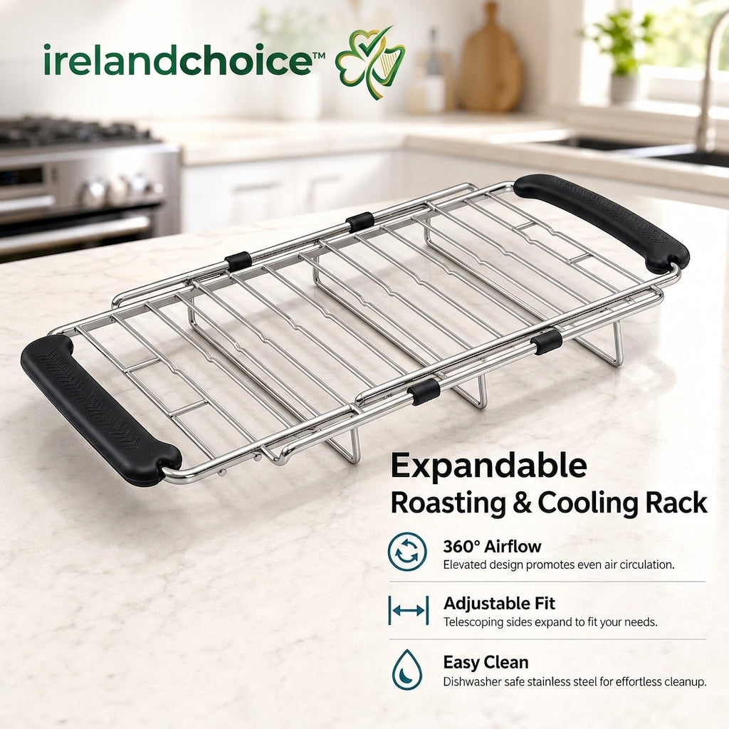 irelandchoice™ RackLift AirCrisp Expandable Roasting & Cooling Rack