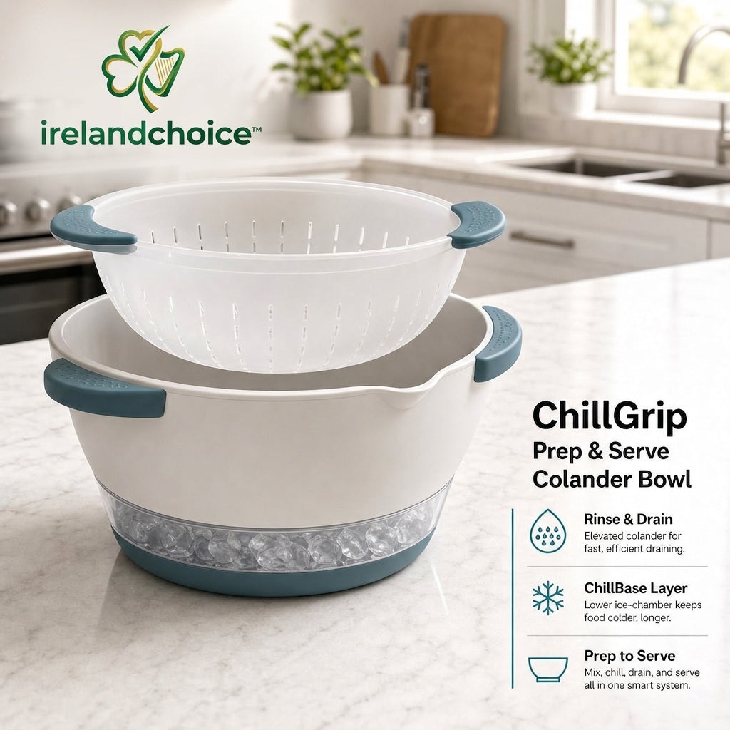 irelandchoice™ ChillGrip Prep & Serve Colander Bowl
